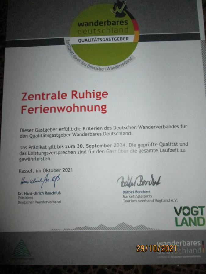 Zentrale-Ruhige Ferienwohnung Reichenbach im Vogtland Eksteriør bilde