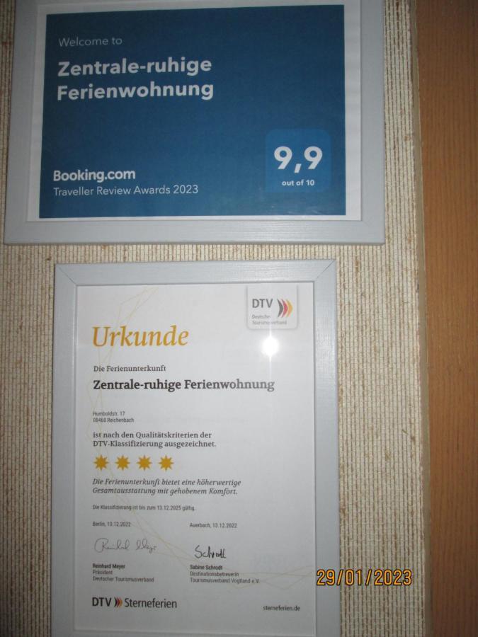 Zentrale-Ruhige Ferienwohnung Reichenbach im Vogtland Eksteriør bilde
